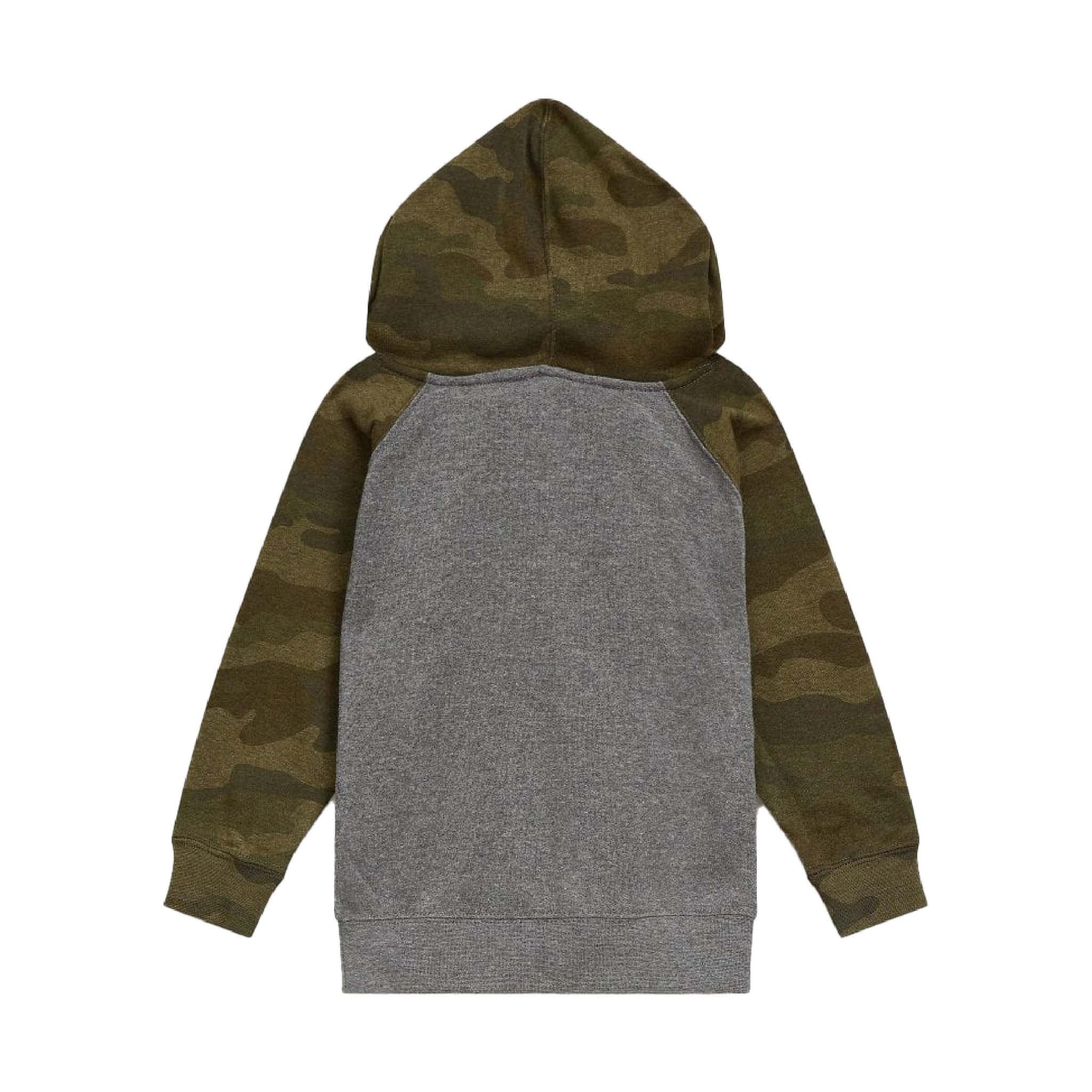 Kids Unisex Good Human Super Soft Hoodie in Grey & Camo
