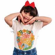 Kids Vintage Wash Chin Up Buttercup T-Shirt in Natural