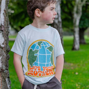 Kids Love Your Mother Lightweight Cotton T-Shirt in Ice Blue
