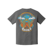 Kids Retro Nature Rocks T-Shirt in Asphalt Grey