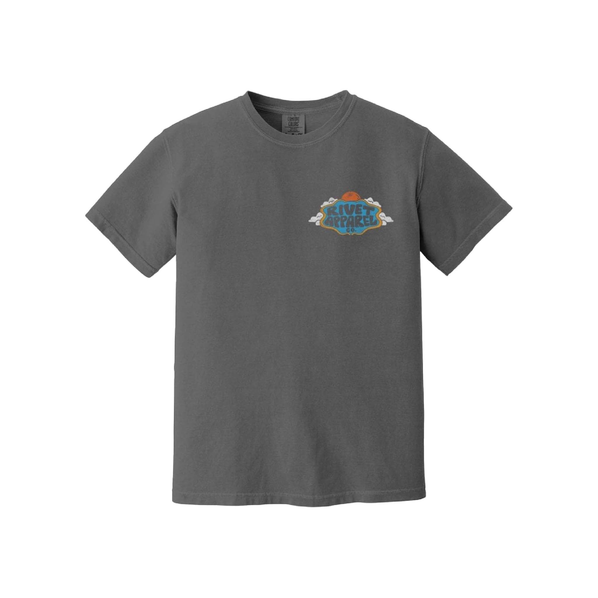 Kids Retro Nature Rocks T-Shirt in Asphalt Grey