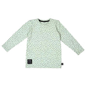 Kids Sustainable Unisex Mint Lines Long-Sleeve T-Shirt
