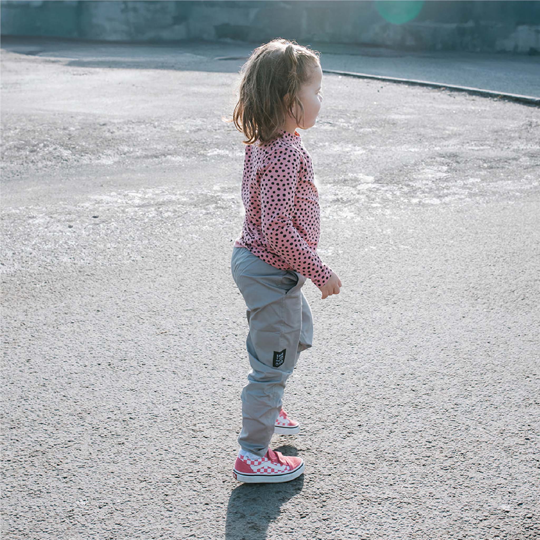 Kids Unisex Sustainable Unisex Stone Grey Slouchy Trousers