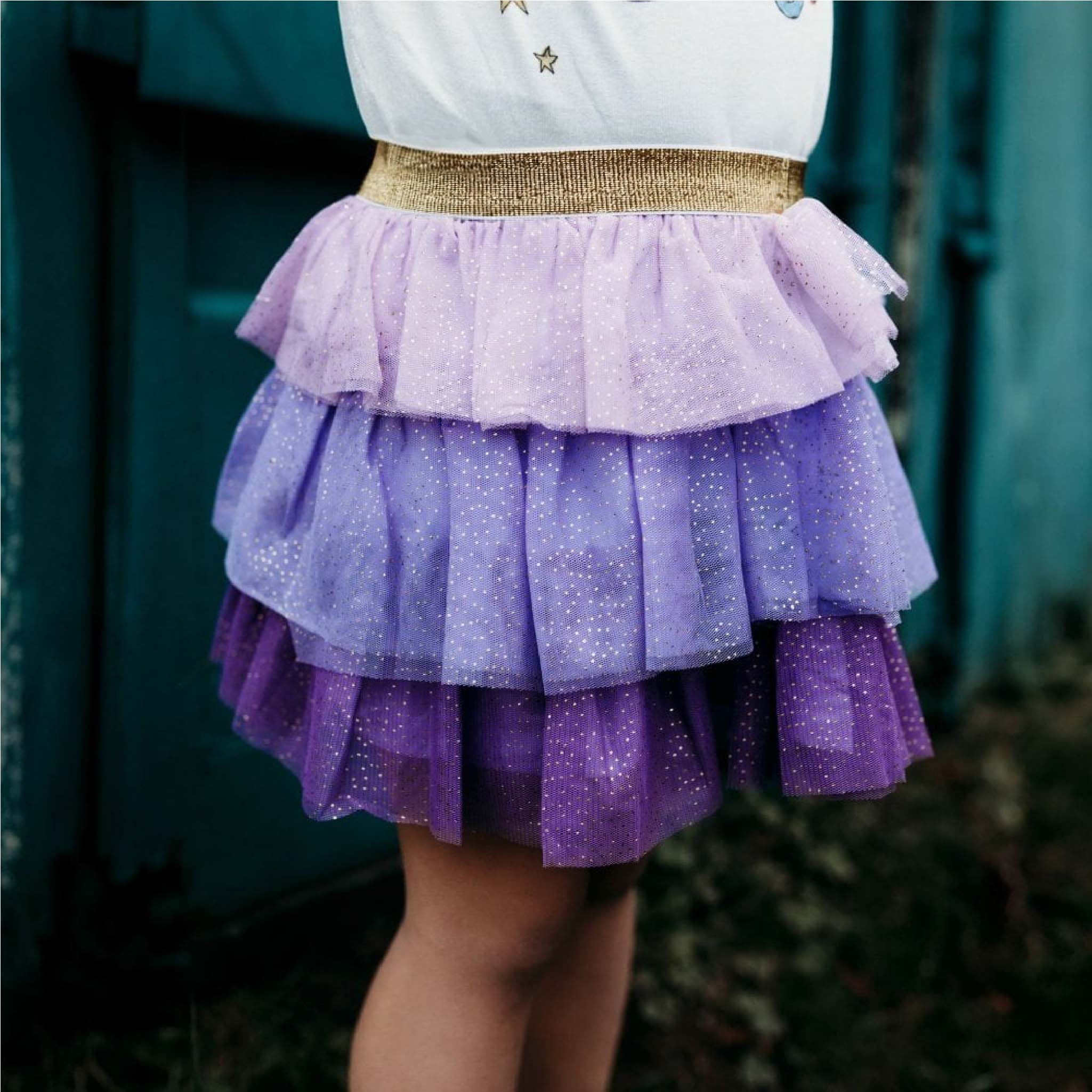 Girls Whimsical Lavender Petal Tutu Skirt