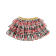 Girls 3-Tiered Tutu Skirt in Red Plaid