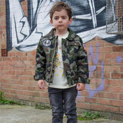 Kids Camouflage Army Jacket — Unisex Vintage-Inspired Military Style