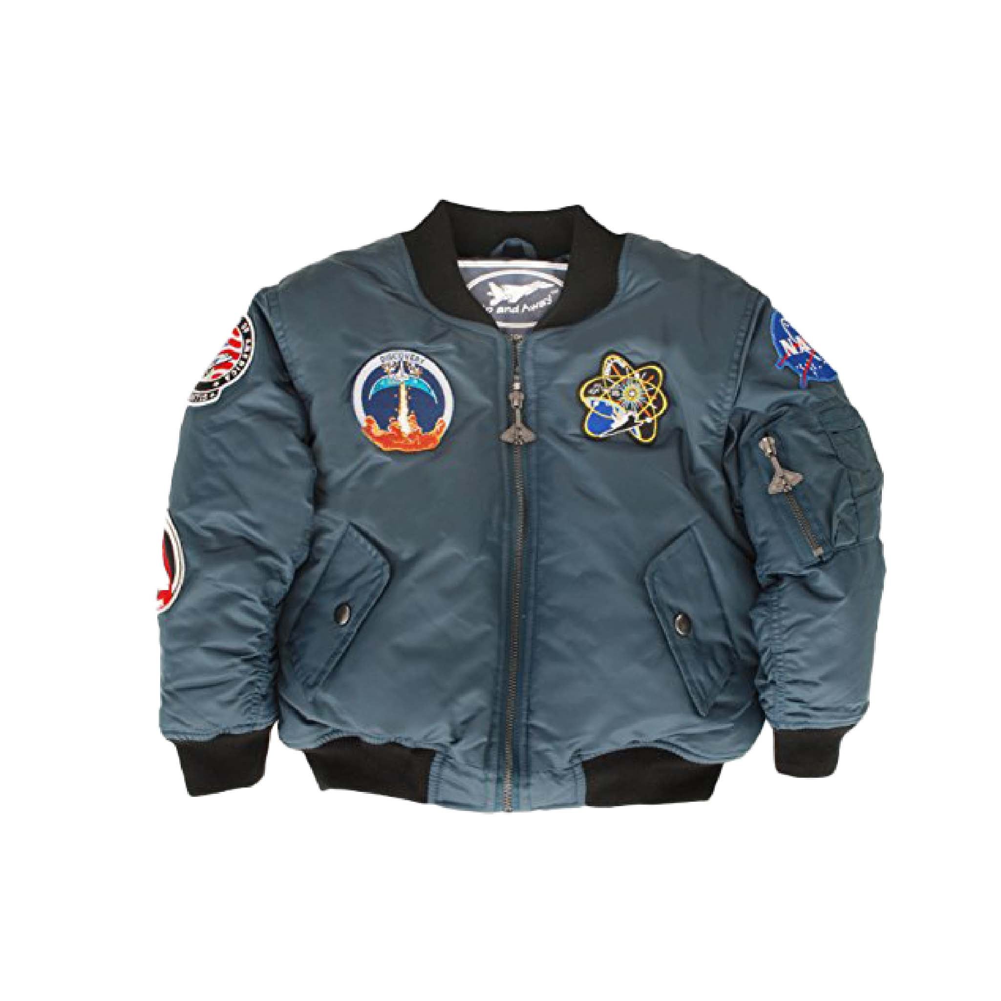 Kids NASA Space Shuttle Bomber Jacket in Blue