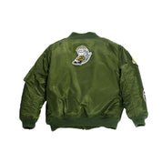 Kids MA-1 Flight Test Bomber Jacket in Ranger Green