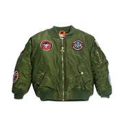 Kids MA-1 Flight Test Bomber Jacket in Ranger Green