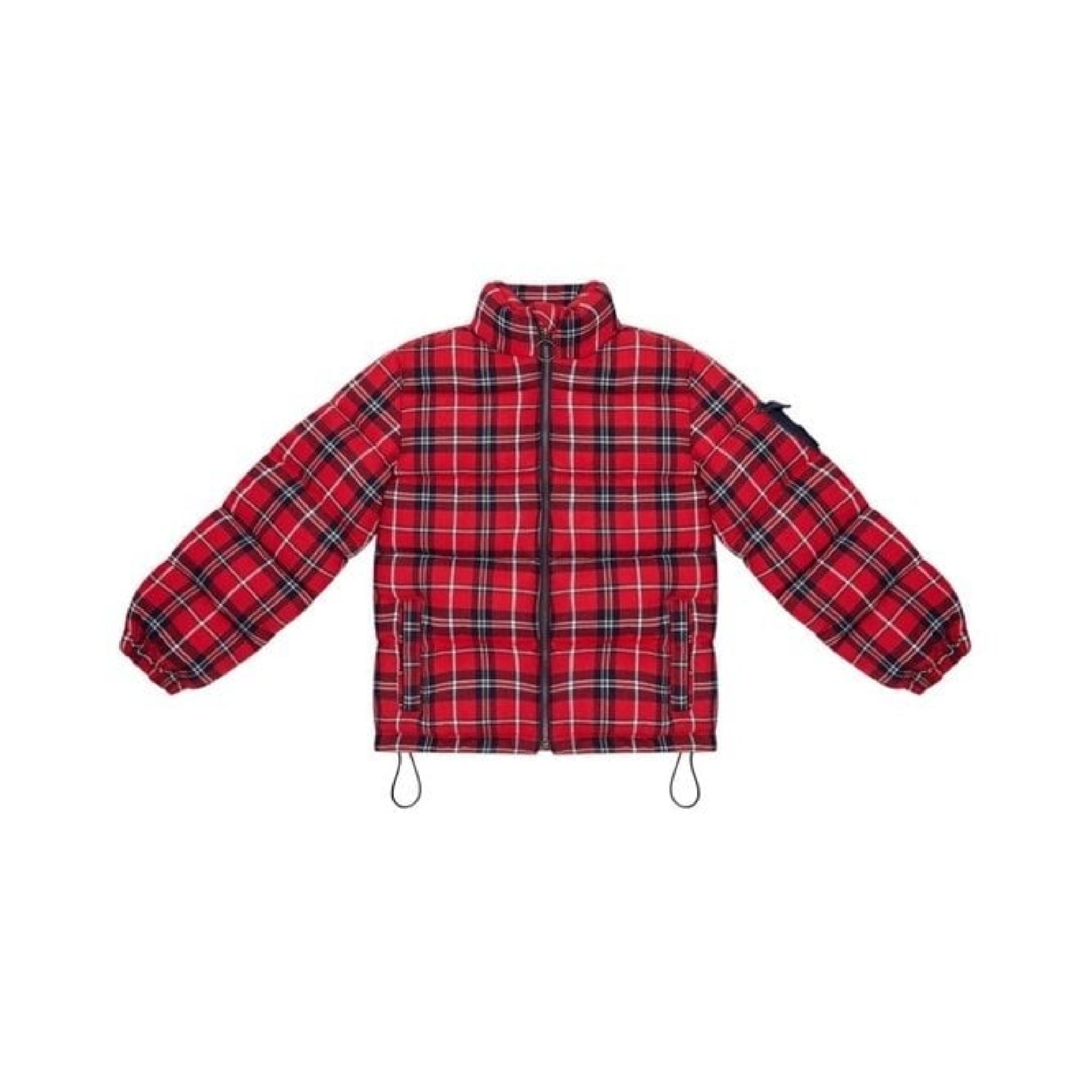 Red plaid jacket on a white background