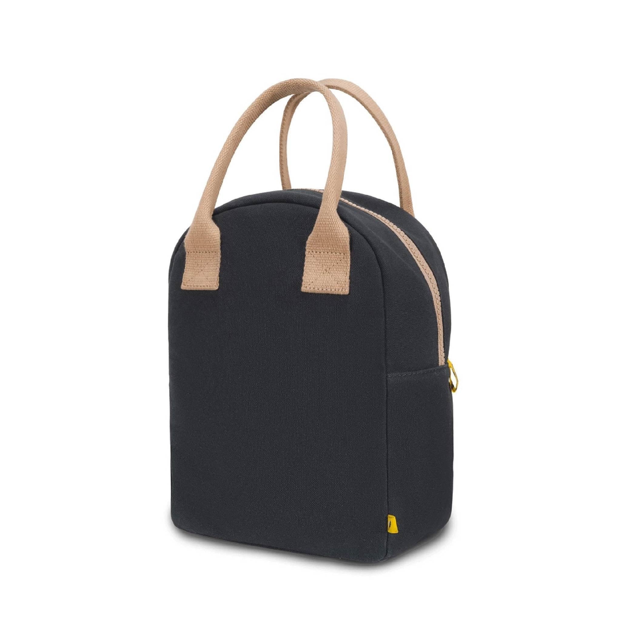 Zipper Lunch Bag in Off-Black