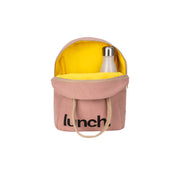 Zipper Lunch Bag in Mauve Pink
