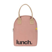 Zipper Lunch Bag in Mauve Pink