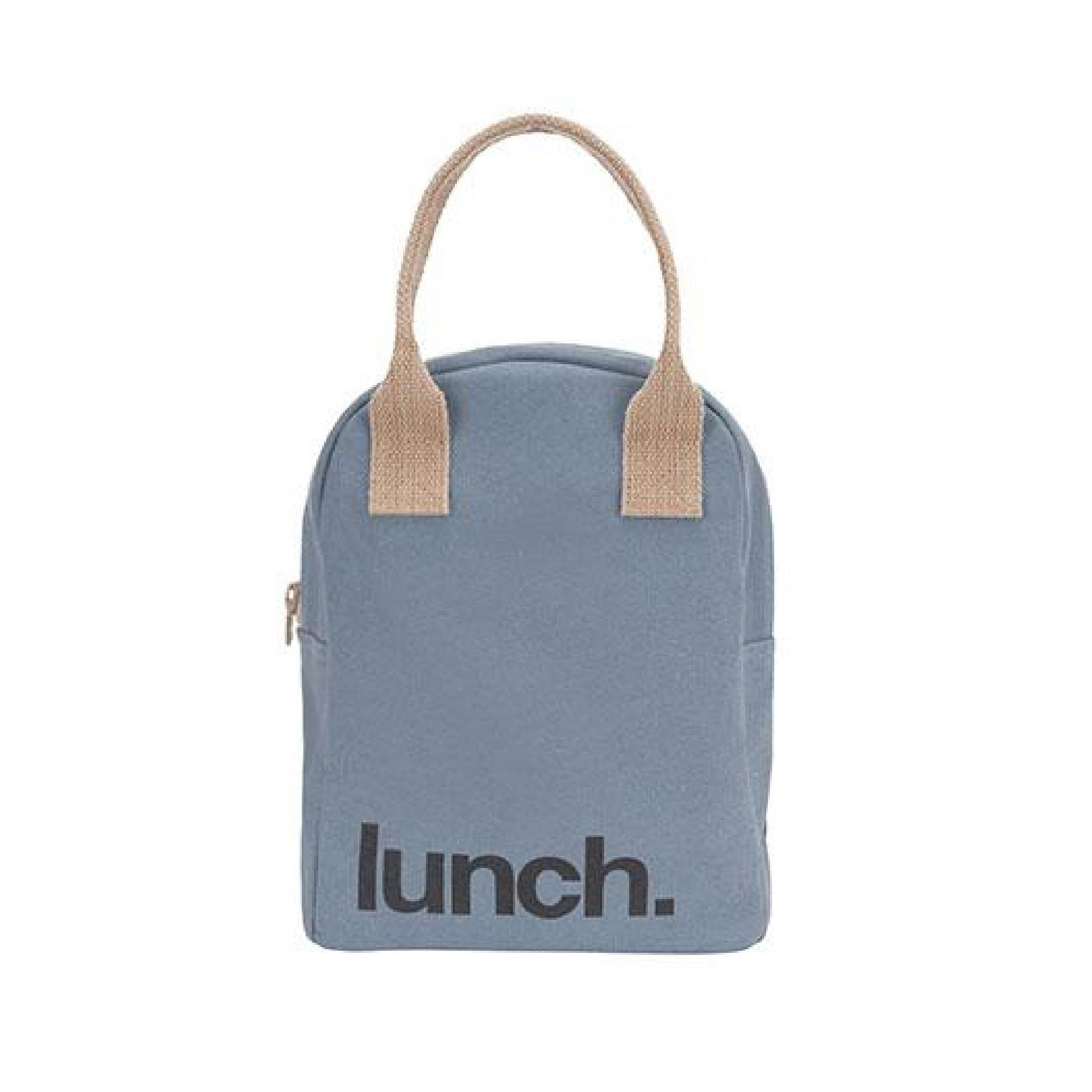 Back to School Set in Blue: matching Fluf Zipper Lunch Bag