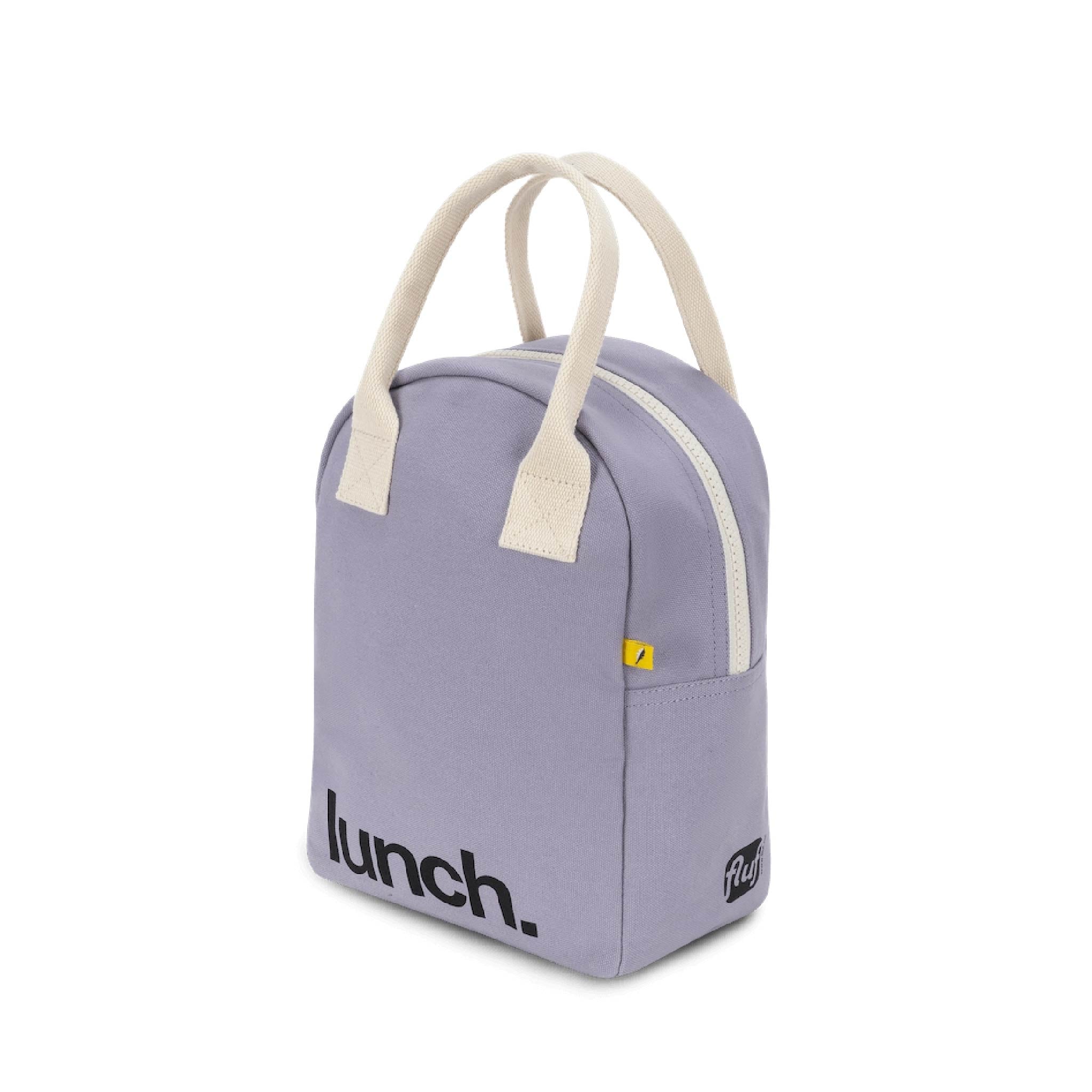 Fluf Zipper Lunch Bag in Lavender