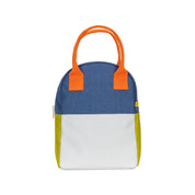 Fluf Zipper Lunch Bag in Two Tone Citrus Sky