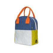 Fluf Zipper Lunch Bag in Two Tone Citrus Sky