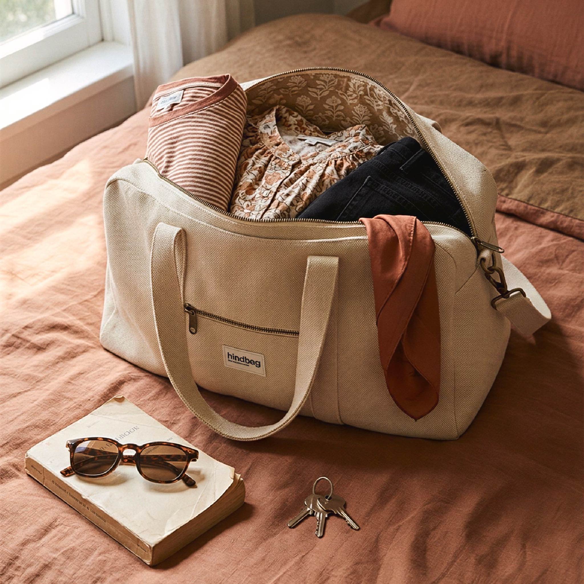 Basile Weekend Bag in Natural Jute