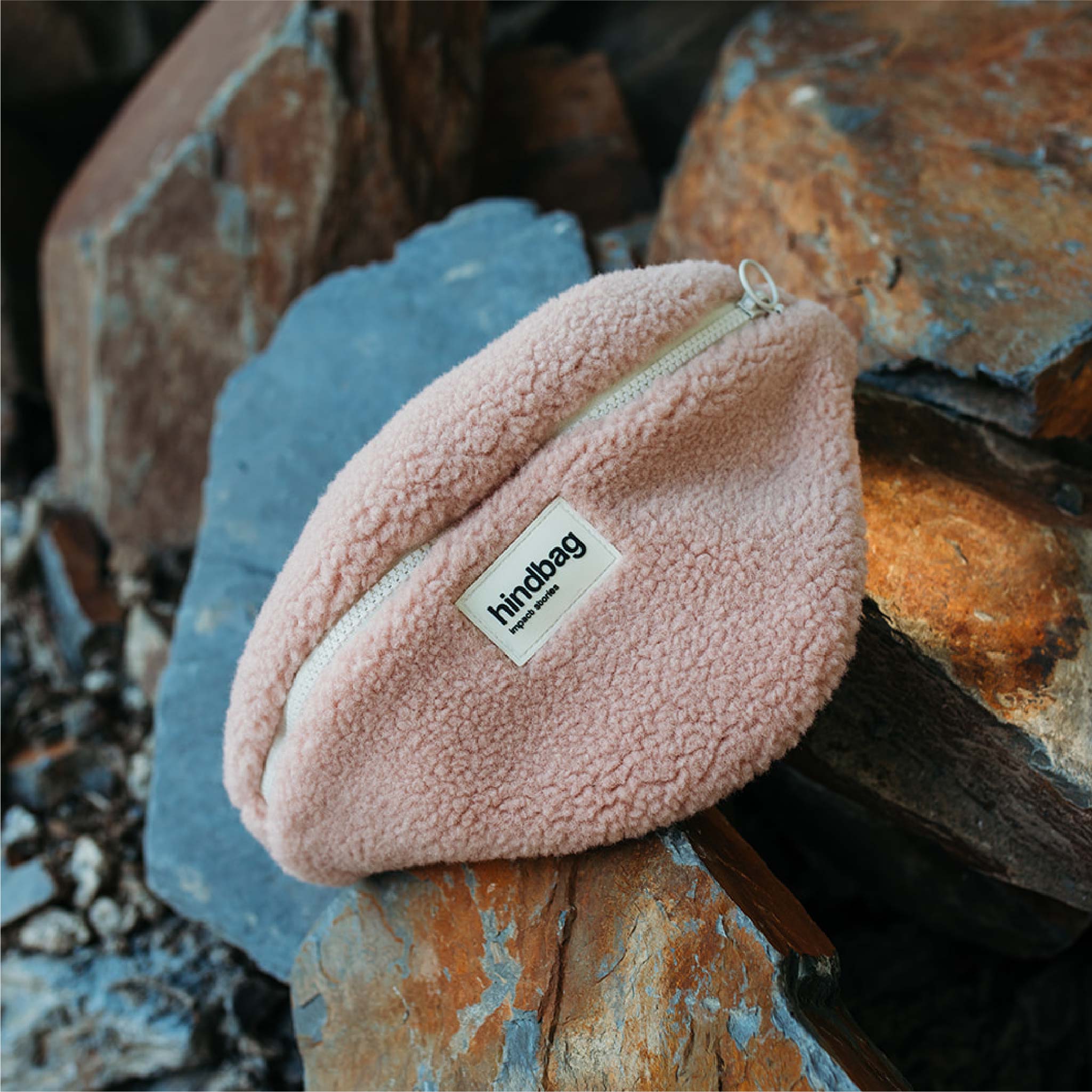 Augustin Teddy Mini Bum Bag in Powder Pink