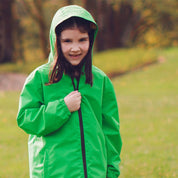 Kids Waterproof Shell Rain Jacket in Valley Green