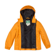 Kids Waterproof Shell Rain Jacket in Lava Orange