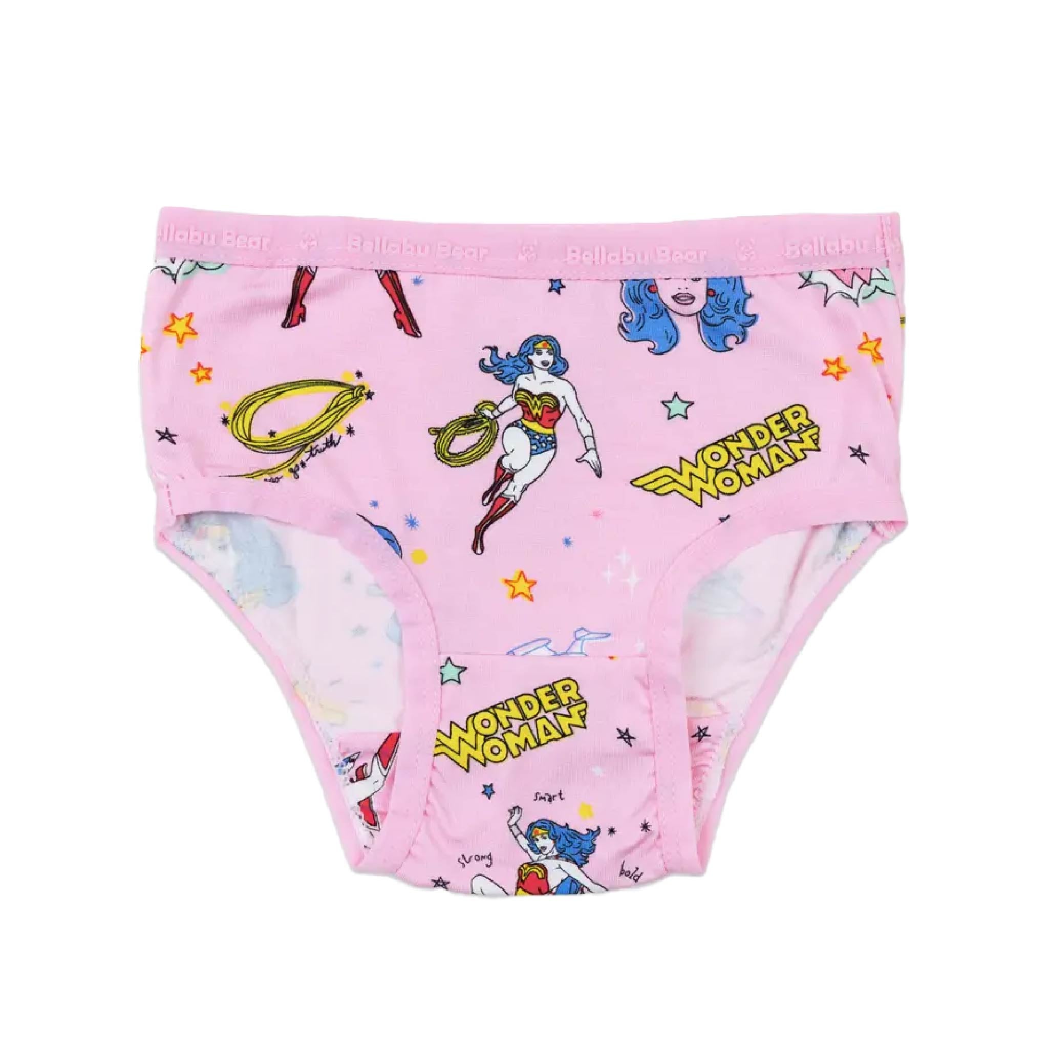 Wonder Woman Girls Bamboo Underwear 7-Pack