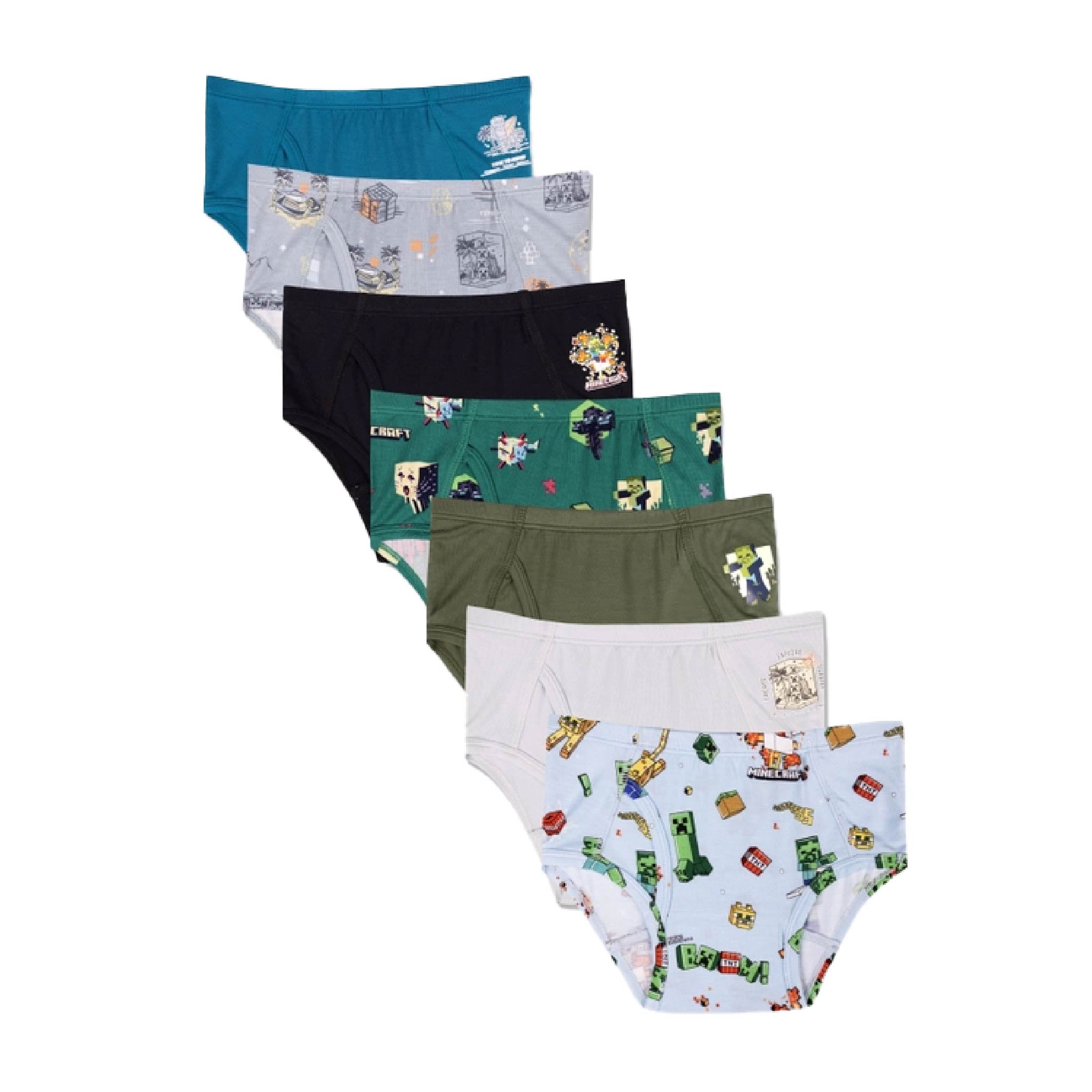 Minecraft Chicken Jockey Bamboo Kids Underwear 7-Pack | Bellabu Bear ...