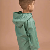 Kids Unisex Waterproof Raincoat in Khaki