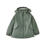 Kids Unisex Waterproof Raincoat in Khaki