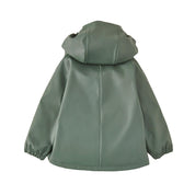 Kids Unisex Waterproof Raincoat in Khaki
