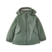 Kids Unisex Waterproof Raincoat in Khaki
