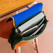 Léo Tricolore Schoolbag in Electric Blue