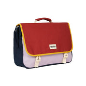 Léo Tricolore Schoolbag in Terracotta