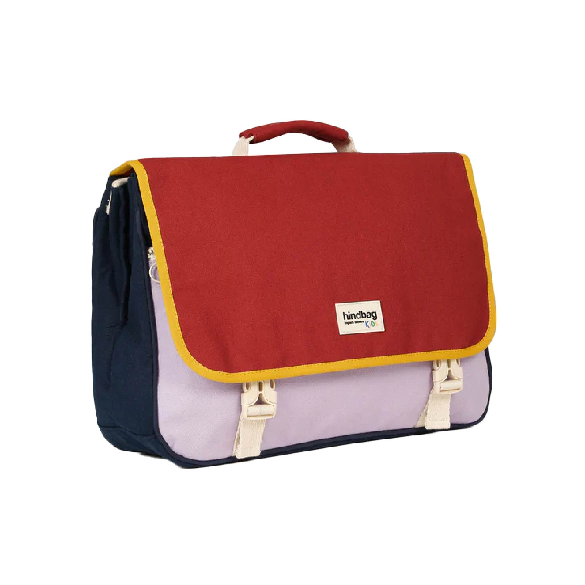 Léo Tricolore Schoolbag in Terracotta