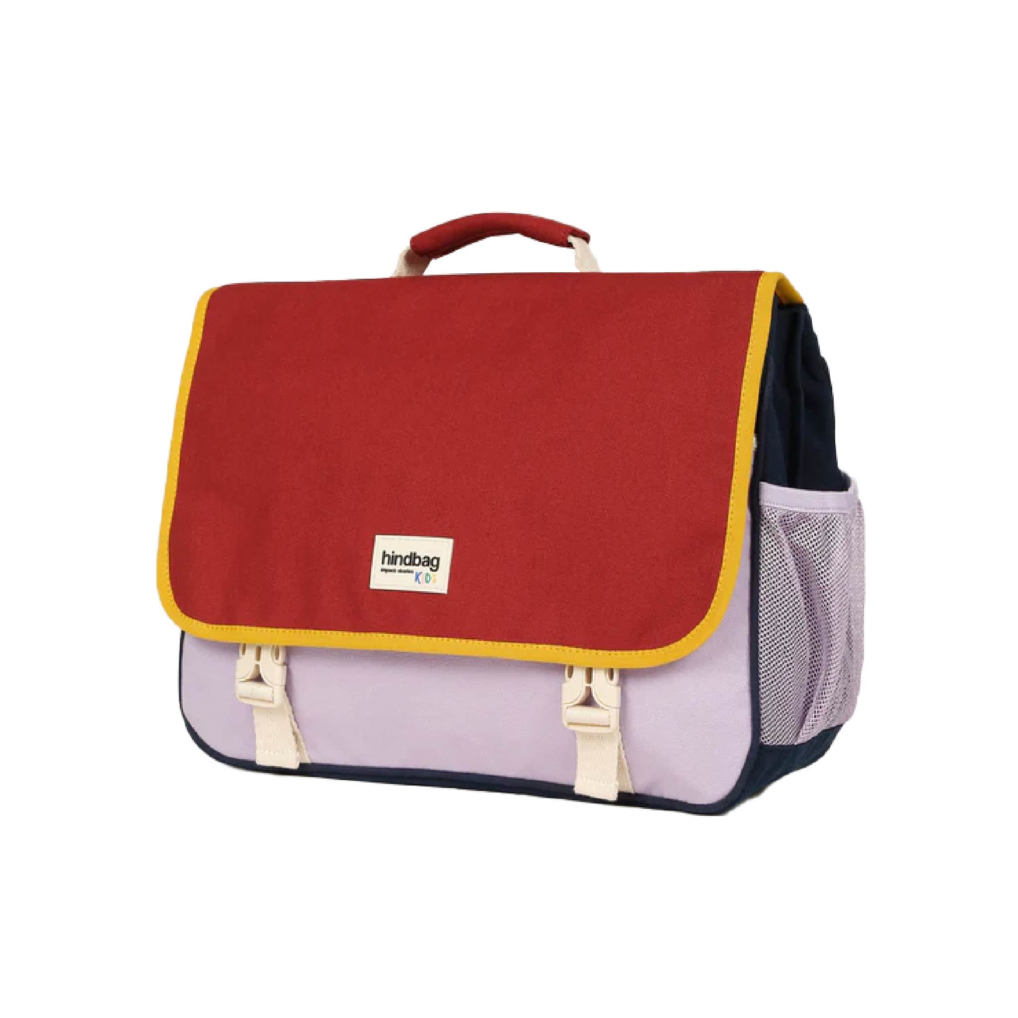 Léo Tricolore Schoolbag in Terracotta