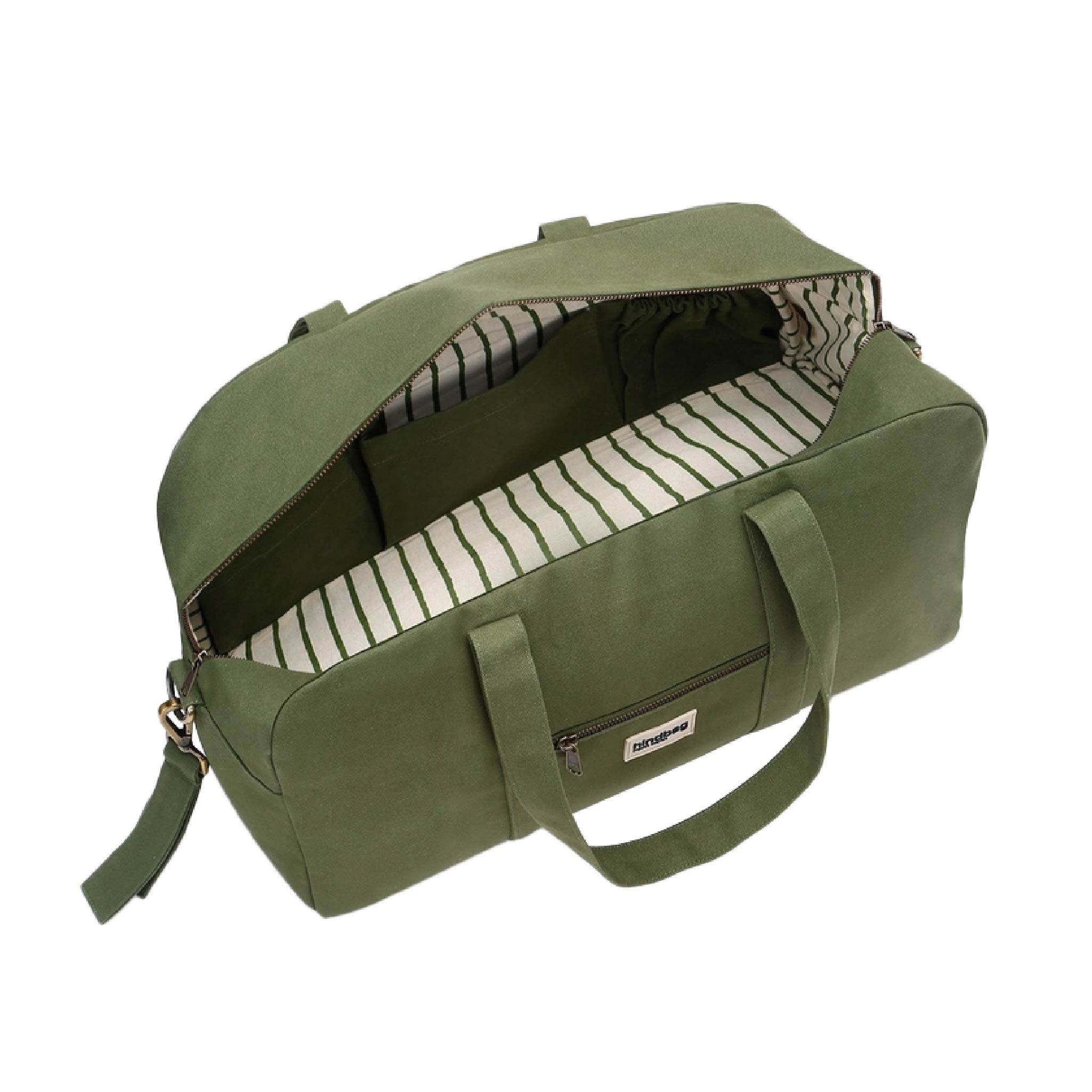 Basile Diaper Bag – Olive Organic Cotton