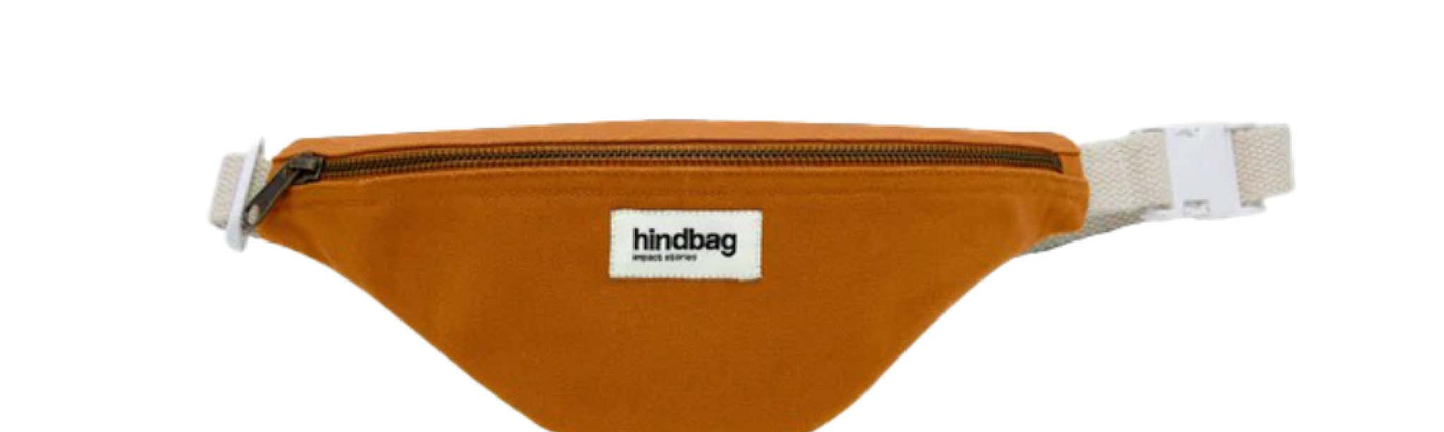 Augustin Mini Bum Bag in Sienna Orange by Hindbag, front view