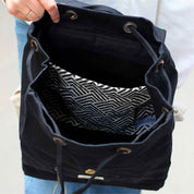 Eliot Backpack Black - Organic Cotton Canvas