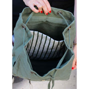 Eliot Backpack Olive - Organic Cotton Canvas