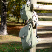 Guillaume Organic Cotton Canvas Backpack in Olive Green