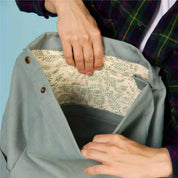 Guillaume Organic Cotton Canvas Backpack in Sage Green