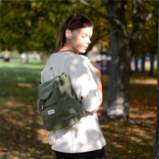 Mini Eliot Backpack - Organic Cotton Canvas in Olive Green