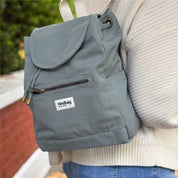 Mini Eliot Backpack – Organic Cotton Canvas in Sage Green