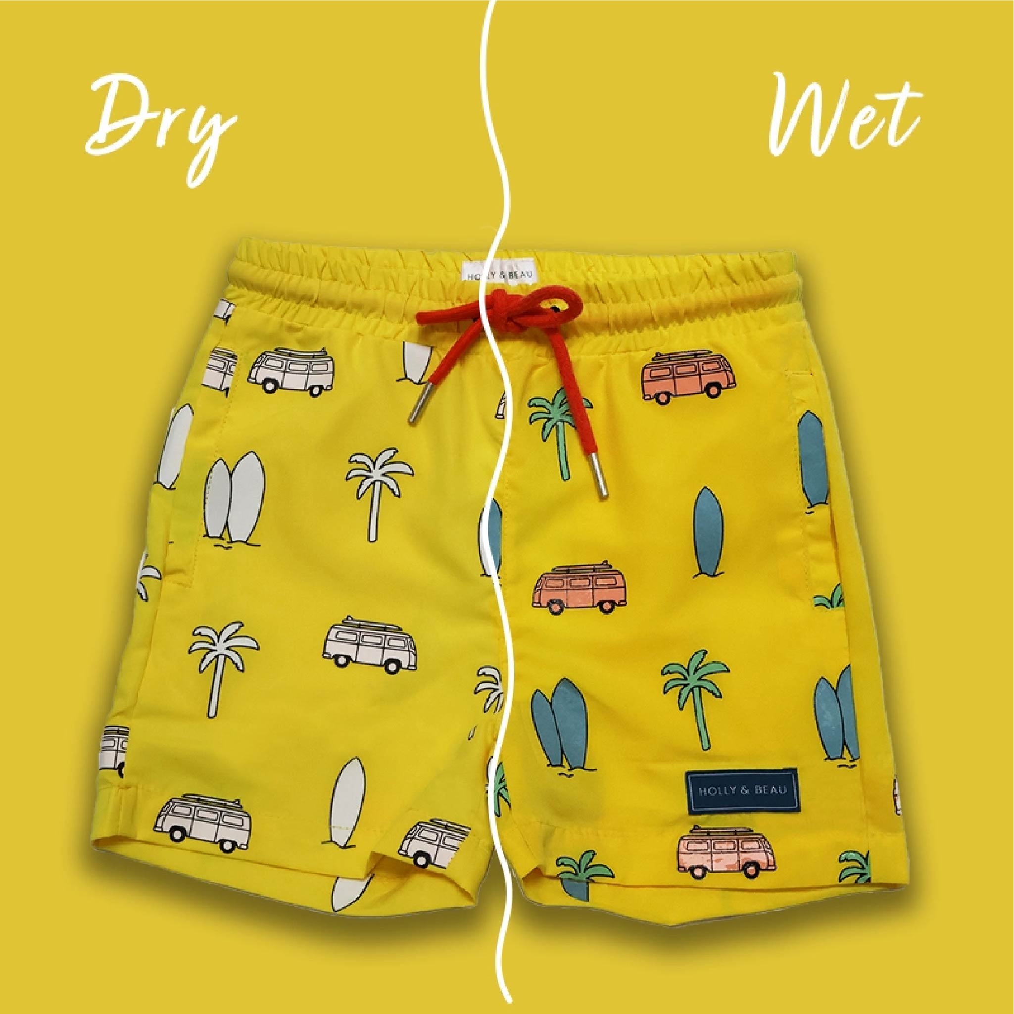 Surfboard Colour-Changing Swim Shorts