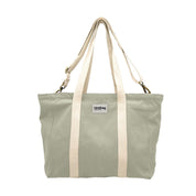 Cesar Tote Bag in Green Clay – Organic Cotton Canvas
