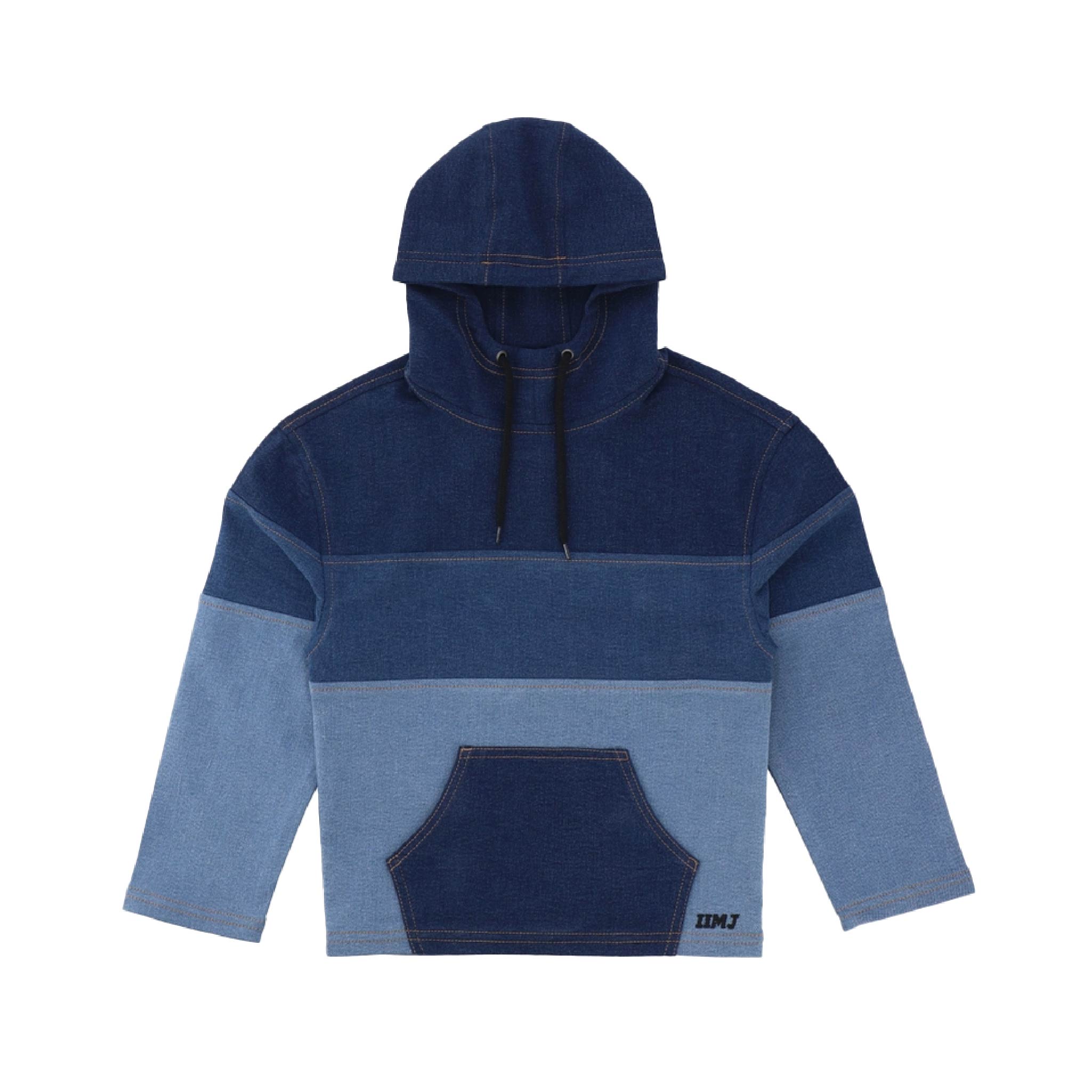 Denim Hoodie Wash Panels