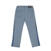 Kids Unisex Amelia Wide Leg Jeans with Contrast Panels
