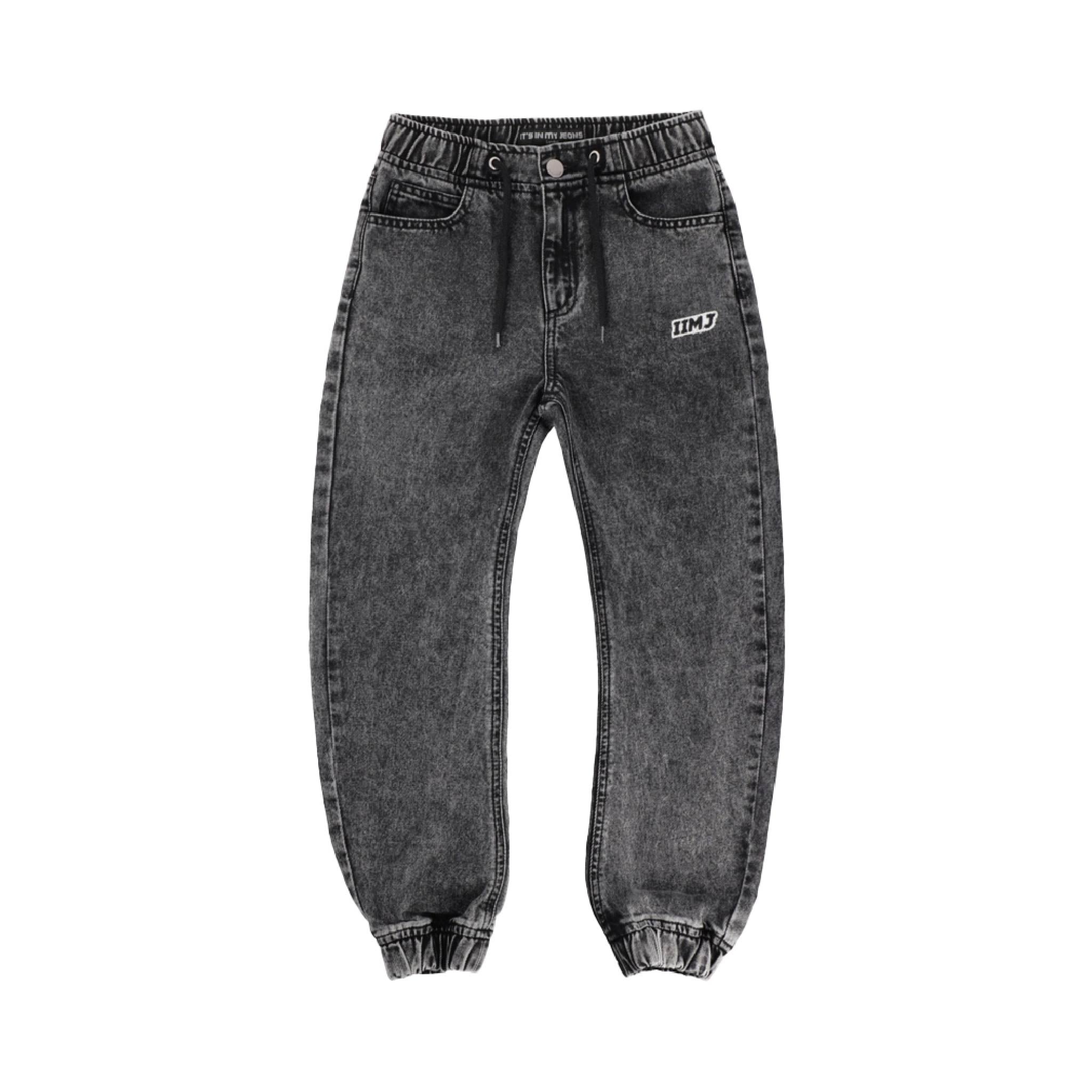 Acid Wash Denim Track Pant