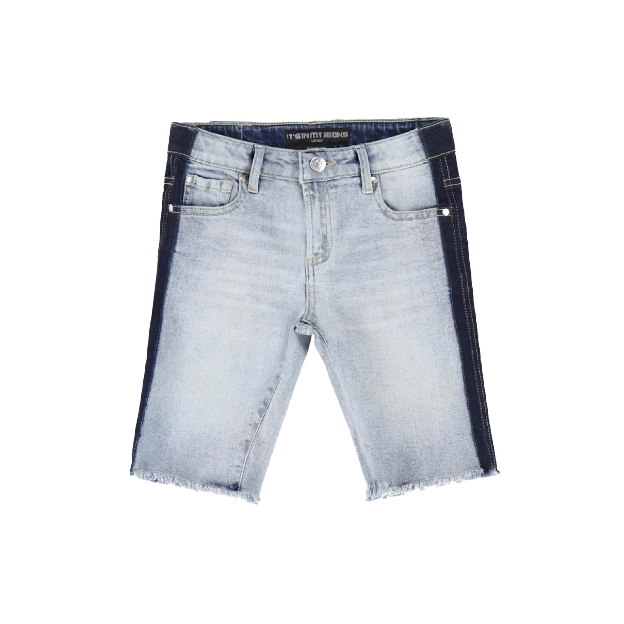 Denim Shorts Contrast Seam