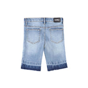 Kids Denim Shorts with Frayed Hem - Unisex, Durable & Stylish